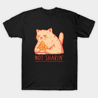 Not Sharing Pizza Cat T-Shirt